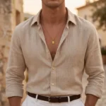 Collar Hombre Dorado Medalla Cruz - Imagen 2
