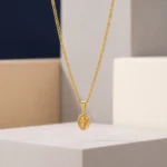 Collar Hombre Dorado Medalla Cruz - Imagen 10