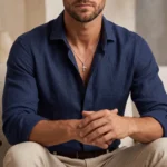 Collar Hombre Plateado Cruz Columbia - Imagen 2