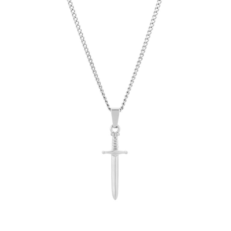 collar-hombre-plateado-con-espada