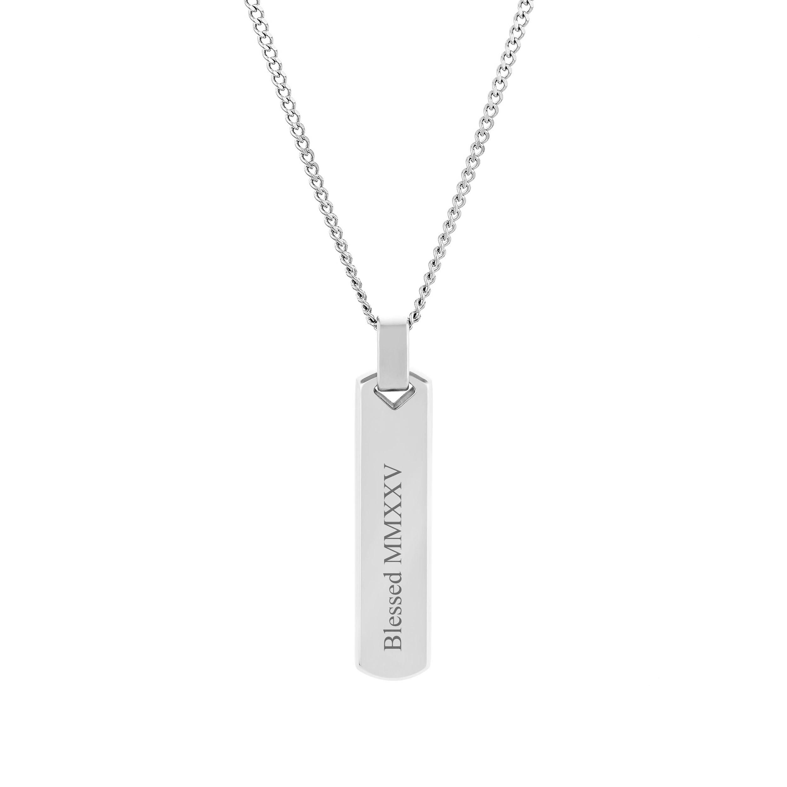 collar-hombre-plateado-medalla-boston-personalizada collar para hombre plateado con placa personalizable