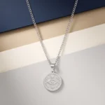Collar Hombre Plateado Ojo Turco - Imagen 3