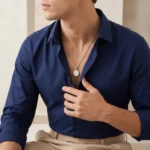 Collar Hombre Plateado Ojo Turco - Imagen 5