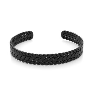 pulsera para hombre estilo esclava en color negra