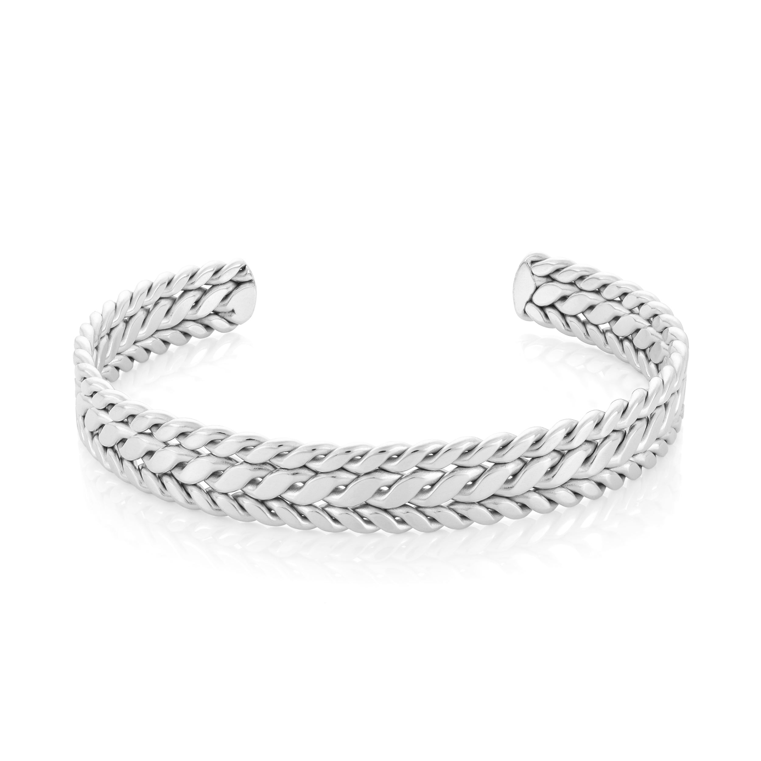 pulsera-hombre-plateada-hollywood-twobrothers pulsera para hombre estilo esclava en plateado