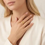 Anillo Mujer Dorado Charlotte - Imagen 2
