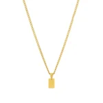 Collar Hombre Doradao con Medalla Inicial