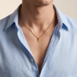 Collar Hombre Doradao con Medalla Inicial - Imagen 6