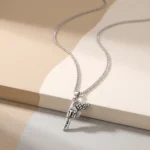 Collar Hombre Plateado Gun - Imagen 3
