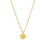 Collar Mujer Davis Dorado con Grabado Inicial