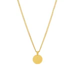 Collar Mujer Davis Dorado con Grabado Inicial - Imagen 3