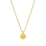 Collar Mujer Davis Dorado con Grabado Inicial - Imagen 2