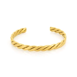 pulsera para mujer dorada en acero inoxidable modelo flora