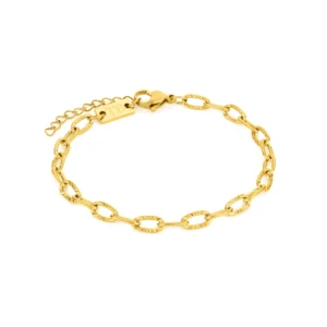 pulsera en acero inoxidable dorado para mujer anne