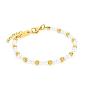pulsera mujer carlotta en acero inoxidable dorado