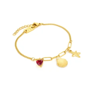 pulsera mujer juliette en acero inoxidable dorado para mujer