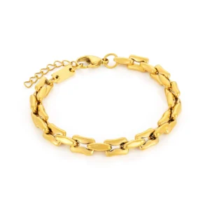 pulsera violetta para mujer en acero inoxidable dorado