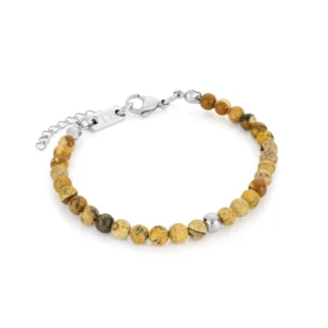 pulsera plateada rachele para mujer en acero inoxidable