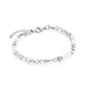 pulsera jasper en plateado para mujer en acero inoxidable