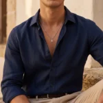 Collar Hombre Plateado con Medalla Inicial - Imagen 5
