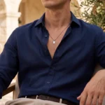 Collar Hombre Plateado con Medalla Inicial - Imagen 6